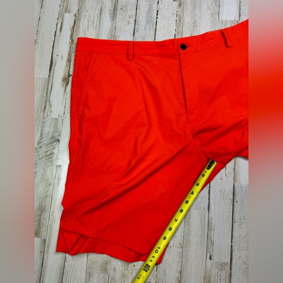 Adidas Golf Shorts Mens 40 Orange Performance Flat Front Casual - Picture 5 of 9
